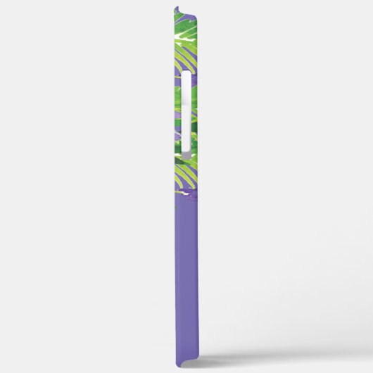 Waterverf Roos Greenery Paarse Green Monogramed Case-Mate iPhone Case (Achterkant / Links)