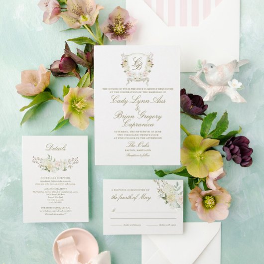 Waterverf Roos Hydrangea Respons Kaart