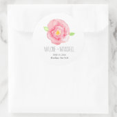 Waterverf Roos I Bloemen Bruiloft Sticker (Tas)