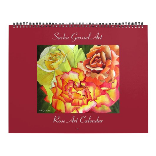 Waterverf Roos kalender Sacha Grossel (Hoes)