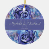 Waterverf Roos Keepomwille Keramisch Ornament (Voorkant)