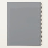 Waterverf Roos krans gepersonaliseerd | Gray Planner (Achterkant)
