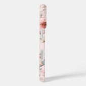 Waterverf Roos krans gepersonaliseerd | Roze Case-Mate iPhone Case (Achterkant / Rechts)