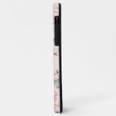 Waterverf Roos krans gepersonaliseerd | Roze Case-Mate iPhone Case (Achterkant/links)