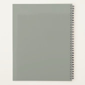 Waterverf Roos krans gepersonaliseerd | Sage Green Planner (Achterkant)