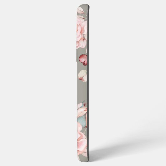 Waterverf Roos krans gepersonaliseerd | Sage Green Samsung Galaxy Hoesje (Achterkant horizontaal)