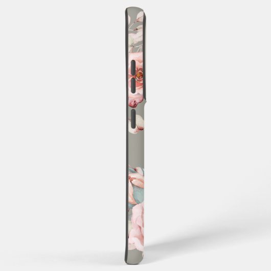 Waterverf Roos krans gepersonaliseerd | Sage Green Samsung Galaxy Hoesje (Rechterkant)