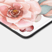 Waterverf Roos krans gepersonaliseerd | Wit Bureaumat (Hoek)