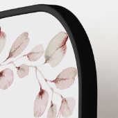 Waterverf Roos krans gepersonaliseerd | Wit Pickleball Paddle (Links Detail)