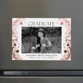 Waterverf Roos Kwarts Kristallen Foto Afstuderen Magnetische Uitnodiging