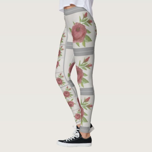 Waterverf Roos Leggings (Links)