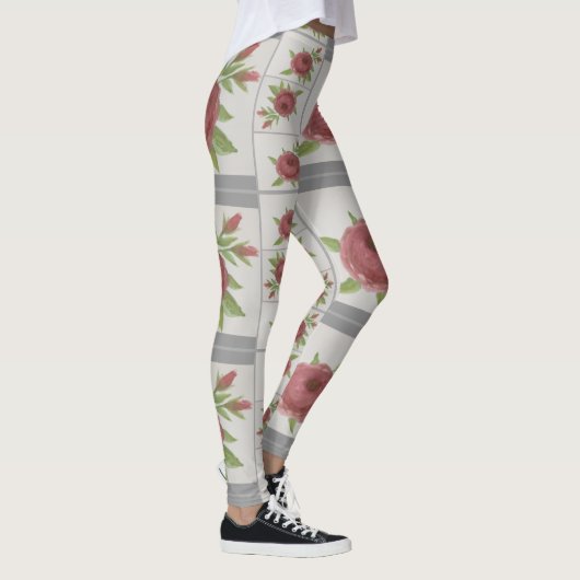 Waterverf Roos Leggings (Rechts)