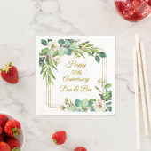 Waterverf Roos Lijst Papieren servetten (Insitu)