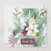 Waterverf Roos, Lily, Magnolia Kaart (Voorkant)