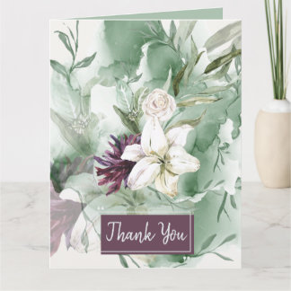 Waterverf Roos, Lily, Magnolia Kaart