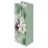 Waterverf Roos, Lily, Magnolia Wijn Cadeautas (Achterkant Gekanteld)