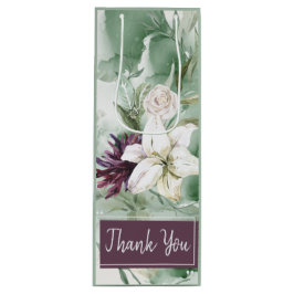 Waterverf Roos, Lily, Magnolia Wijn Cadeautas