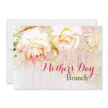Waterverf Roos Moederdag Brunch