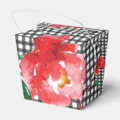 Waterverf Roos op zwart wit Check Out Bedankdoosjes (Achterkant)