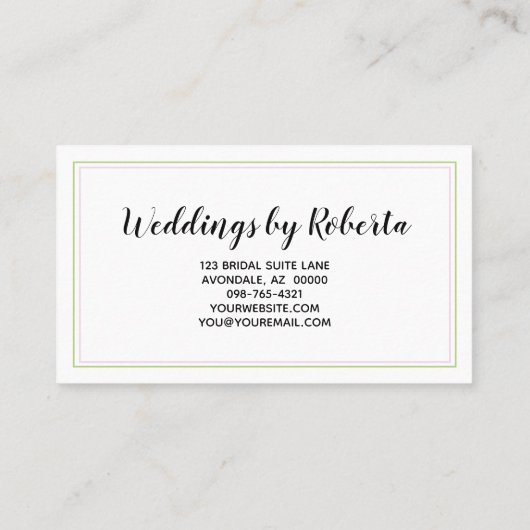 Waterverf Roos Paars Shade Professional Sjabloon Visitekaartje (Achterkant)