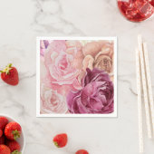 "Waterverf Roos Papieren servetten - Elegant Flora (Insitu)