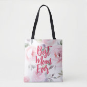 Waterverf Roos Patroon | Gift voor mam | Tote Bag (Voorkant)