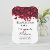 Waterverf Roos Petals Verlovingsfeest Kaart (Staand voorkant)