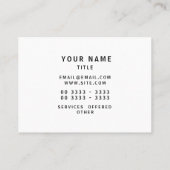 Waterverf Roos Professional Elegant Visitekaartje (Achterkant)