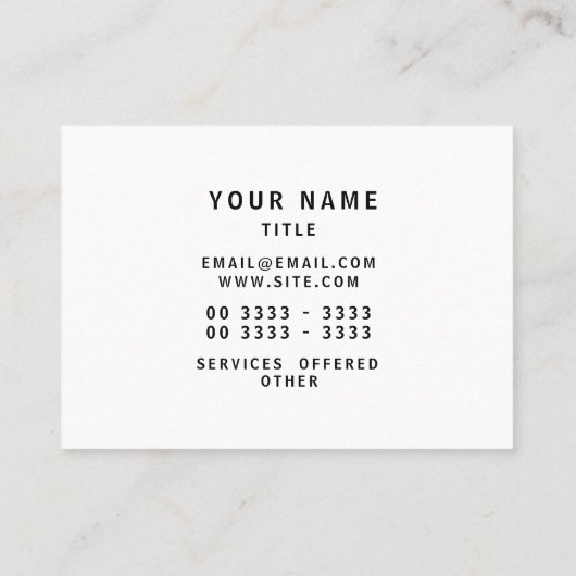 Waterverf Roos Professional Elegant Visitekaartje (Achterkant)