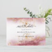 Waterverf Roos Quartz Gold Geode BarefootBride™ (Staand voorkant)