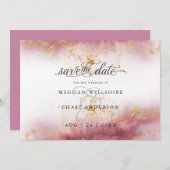 Waterverf Roos Quartz Gold Geode BarefootBride™ (Voorkant / Achterkant)