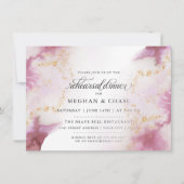 Waterverf Roos Quartz Gold Geode BarefootBride™ Kaart (Voorkant)