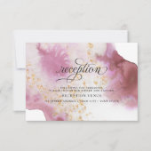 Waterverf Roos Quartz Gold Geode BarefootBride™ Kaart (Voorkant)