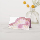 Waterverf Roos Quartz Gold Geode BarefootBride™ Plaatskaartje (Achterkant)