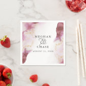 Waterverf Roos Quartz Gold Geode BarefootBride™ Servet (Insitu)