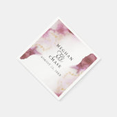 Waterverf Roos Quartz Gold Geode BarefootBride™ Servet (Hoek)