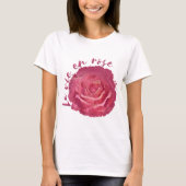 Waterverf Roos rode en roze schaduwen T-shirt (Voorkant)