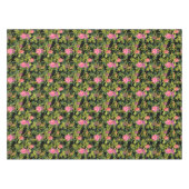 Waterverf roos roze bloemen botanische bloemretje tafelkleed (Voorkant (Horizontaal))