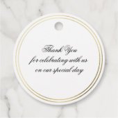 Waterverf Roos roze bloemenbruiloft dank u Bedankjes Labels (Achterkant)