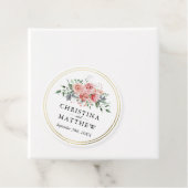 Waterverf Roos roze bloemenbruiloft dank u Bedankjes Labels (In situ)