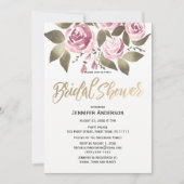 Waterverf Roos Roze Groen Vrijgezellenfeest Kaart (Voorkant)