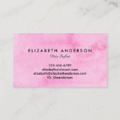 Waterverf Roos Roze loyaliteitsvisitekaartjes Visitekaartje (Achterkant)