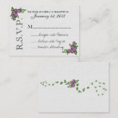 Waterverf Roos RSVP-kaarten (pk 100) Informatiekaartje (Voorkant / Achterkant)