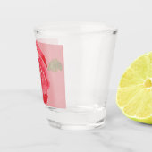 Waterverf Roos Shot Glas (Rechts)