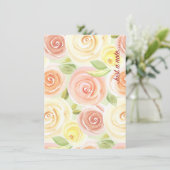 Waterverf Roos slechts een opmerking Bedankkaart (Staand voorkant)