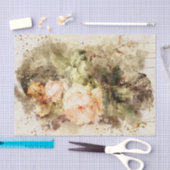 Waterverf Roos Tissuepapier (Craft)