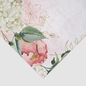 Waterverf roos tuin- en lijnkunst afdrukken tissuepapier (Detail)