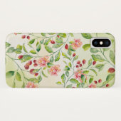 Waterverf Roos Tuin Vines iPhone / iPad hoesje (Achterkant (horizontaal))