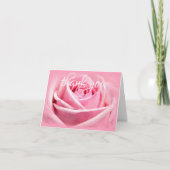 Waterverf Roos ventilator Hartelijk dank voor hand Bedankkaart (Voorkant)