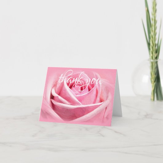 Waterverf Roos ventilator Hartelijk dank voor hand Bedankkaart (Voorkant)